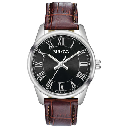 MEN'S QUARTZ LEATHER STRAP WATCH, DIAL