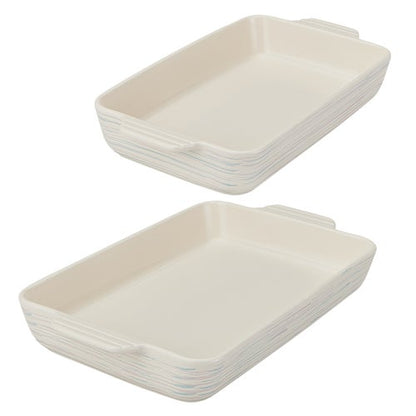 2PC BAKE IT CERAMIC RECTANGULAR BAKEWARE SET