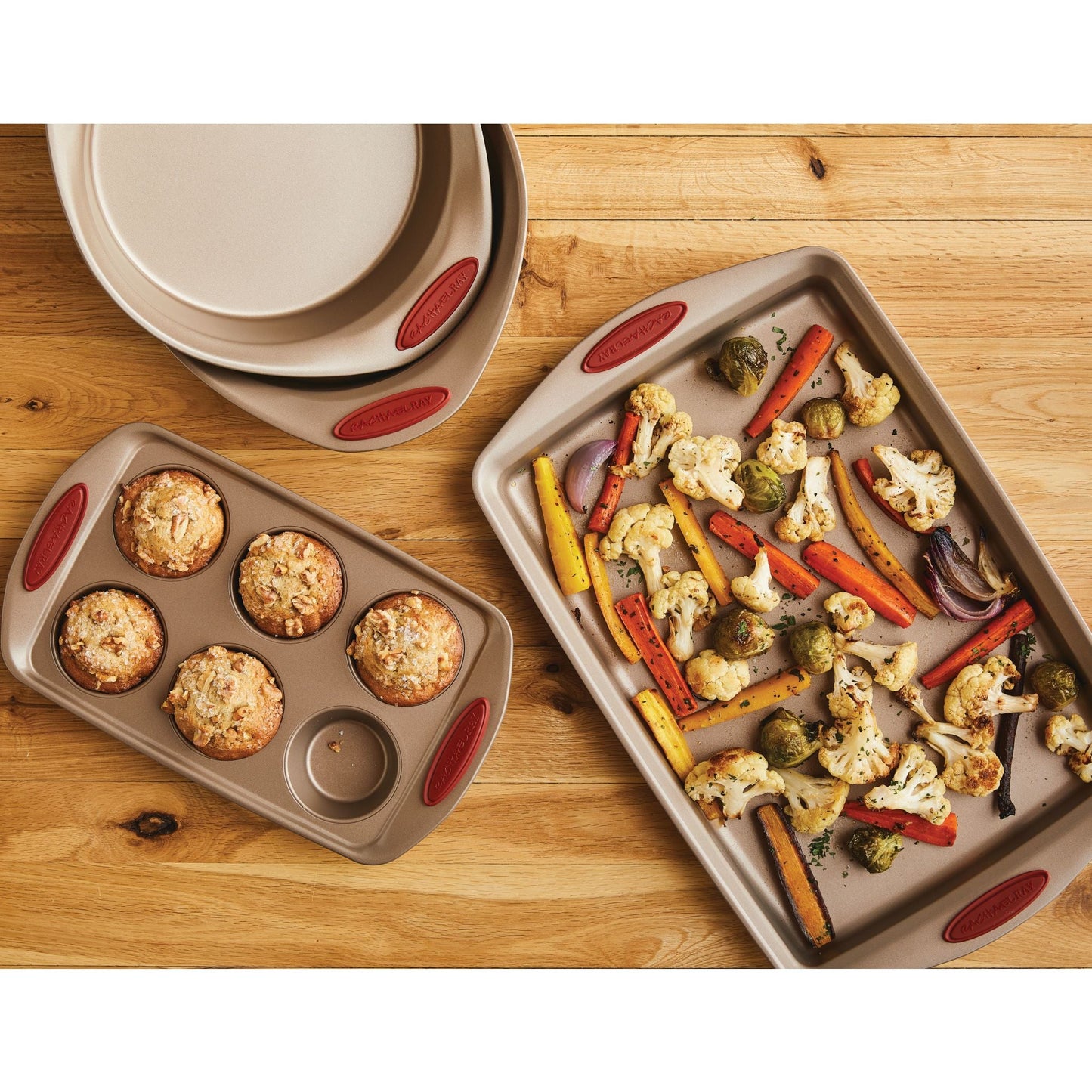 4PC CUCINA BAKEWARE SET CRANBERRY