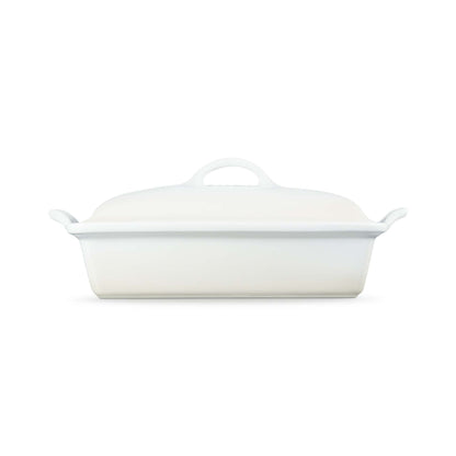 4QT HERITAGE STONEWARE COVERED RECTANGULAR CASSEROLE MERINGUE