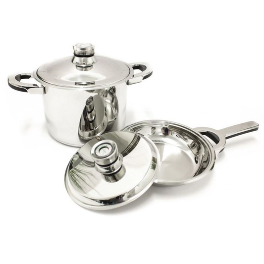 STAINLESS STEEL COOKWARE COMPLETER SET - (4 PIECE)