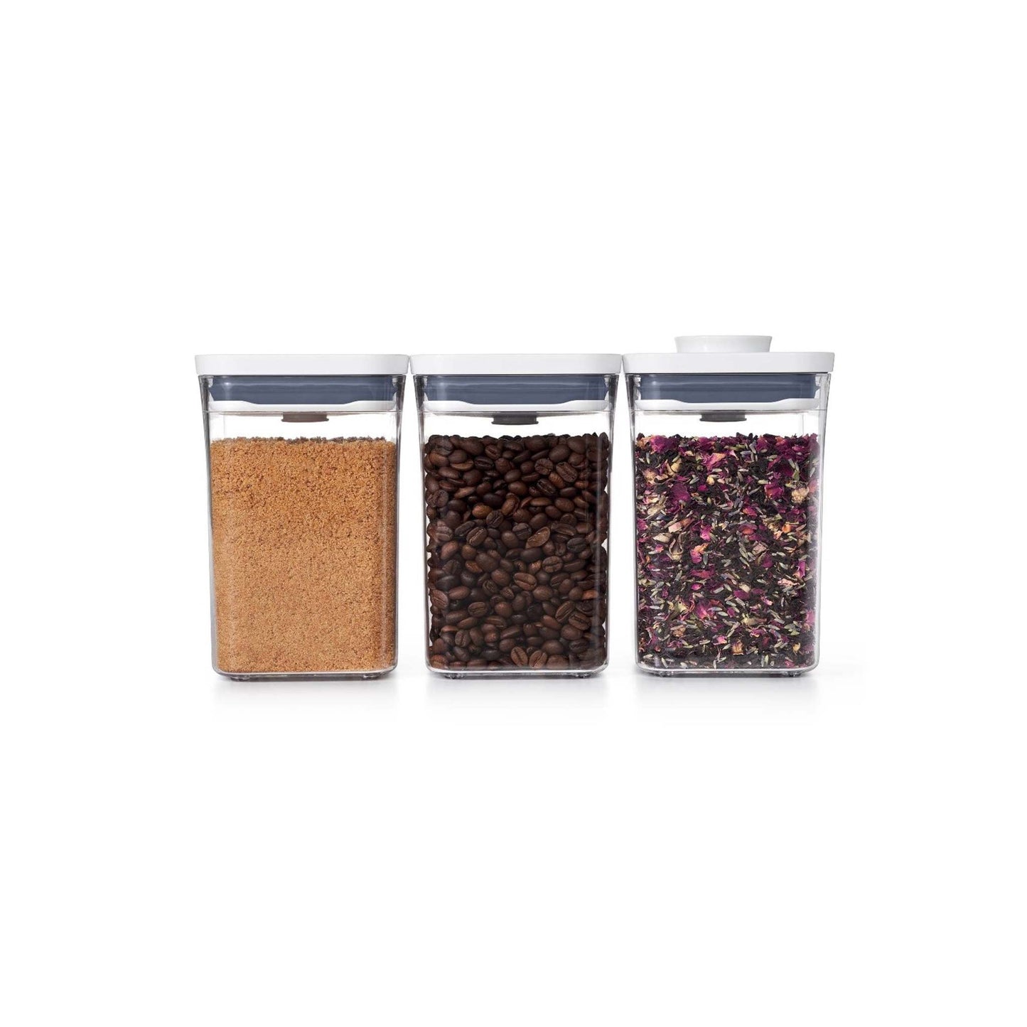 GOOD GRIPS 3PC SQUARE SHORT POP CONTAINER SET