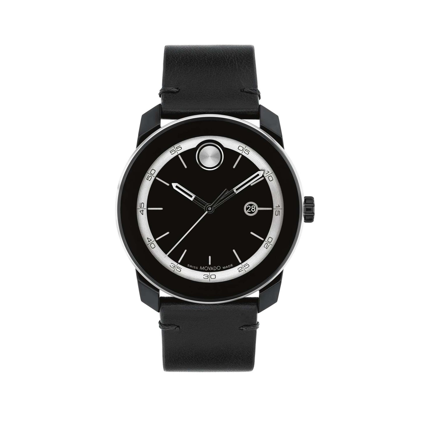 MEN'S BOLD TR90 & LEATHER STRAP WATCH, DIAL