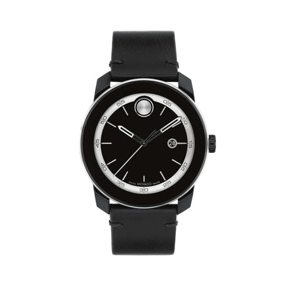 MEN'S BOLD TR90 & LEATHER STRAP WATCH, DIAL