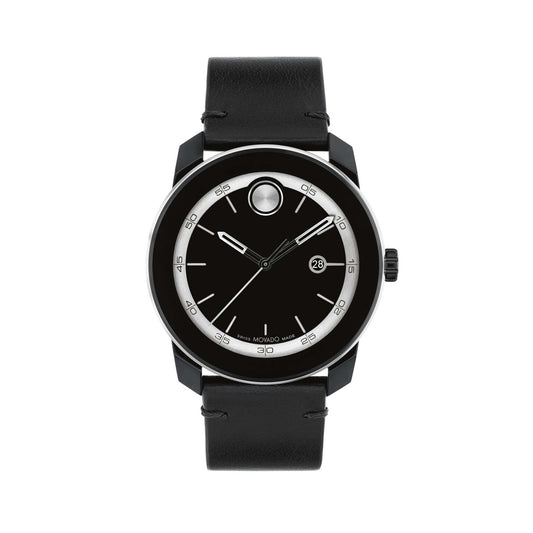 MEN'S BOLD TR90 & LEATHER STRAP WATCH, DIAL
