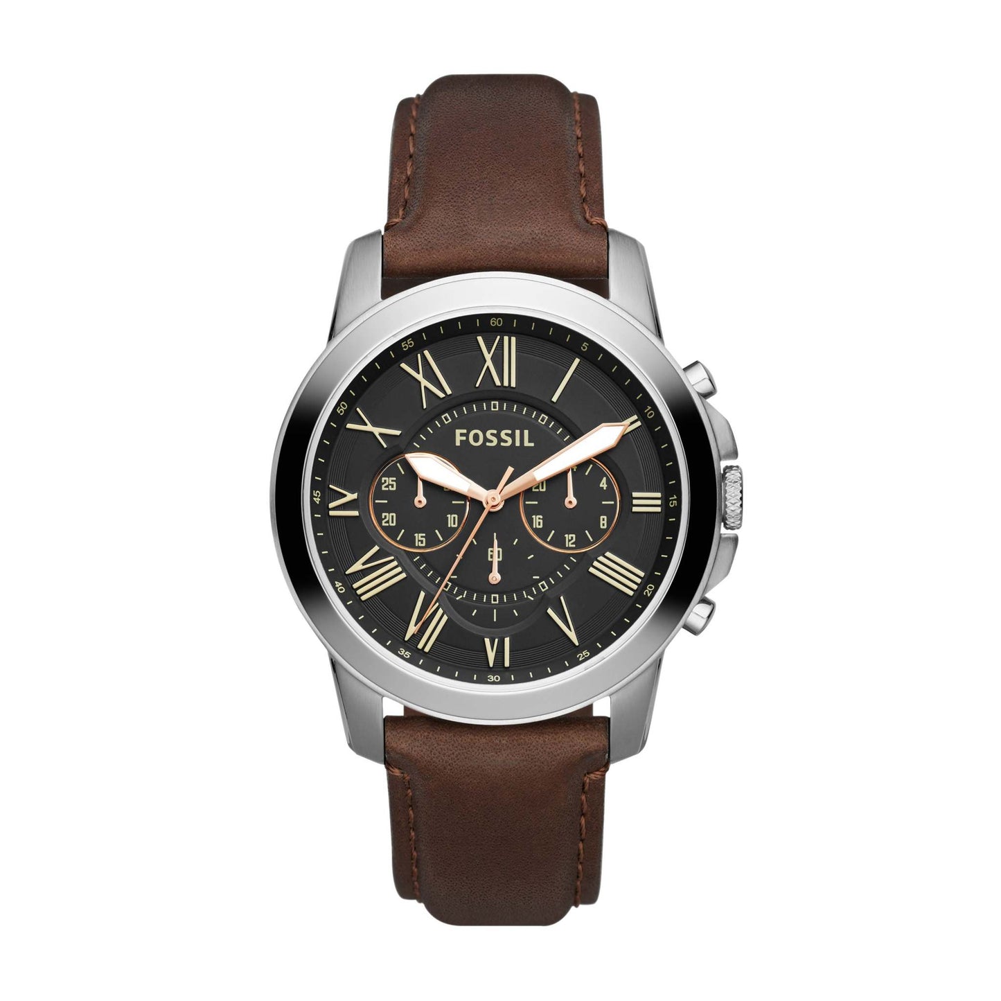 MENS GRANT CHRONOGRAPH LEATHER STRAP WATCH