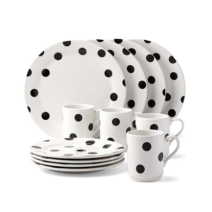 DECO DOT 12PC DINNERWARE SET