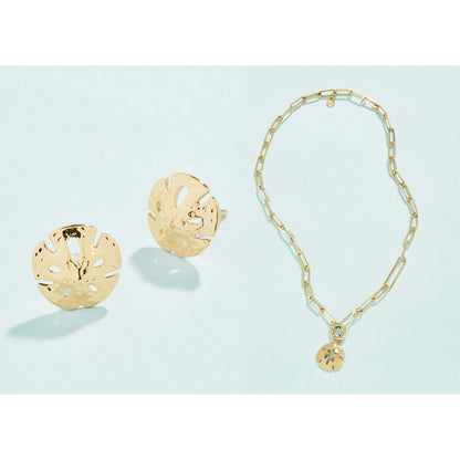 SPLASH SAND DOLLAR CHARM NECKLACE & EARRINGS