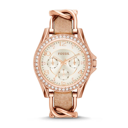 LADIES RILEY CRYSTAL LEATHER WATCH