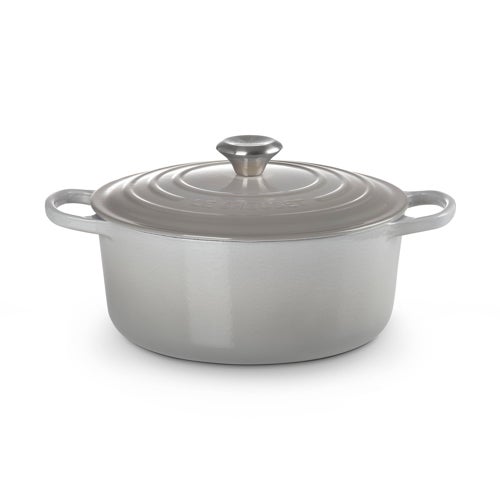 5.5qt Signature Cast Iron Round Dutch Oven French Gray
