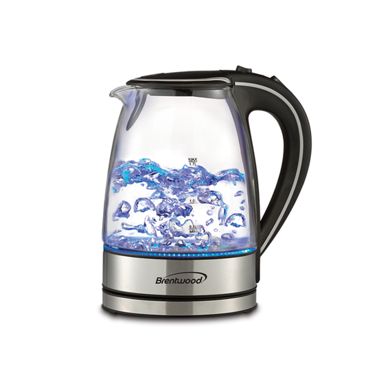 CORDLESS GLASS ELECTRIC KETTLE - (BLACK)