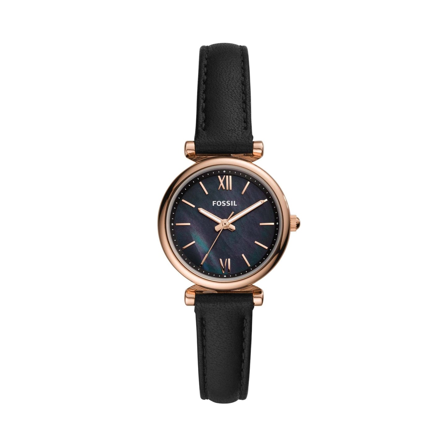LADIES CARLIE MINI ROSE LEATHER STRAP WATCH
