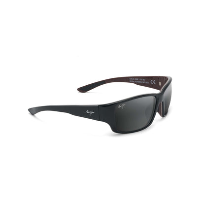 LOCAL KINE POLARIZED SUNGLASSES SHINY BLACK & GRAY FRAME NEUTRAL GRAY LENS