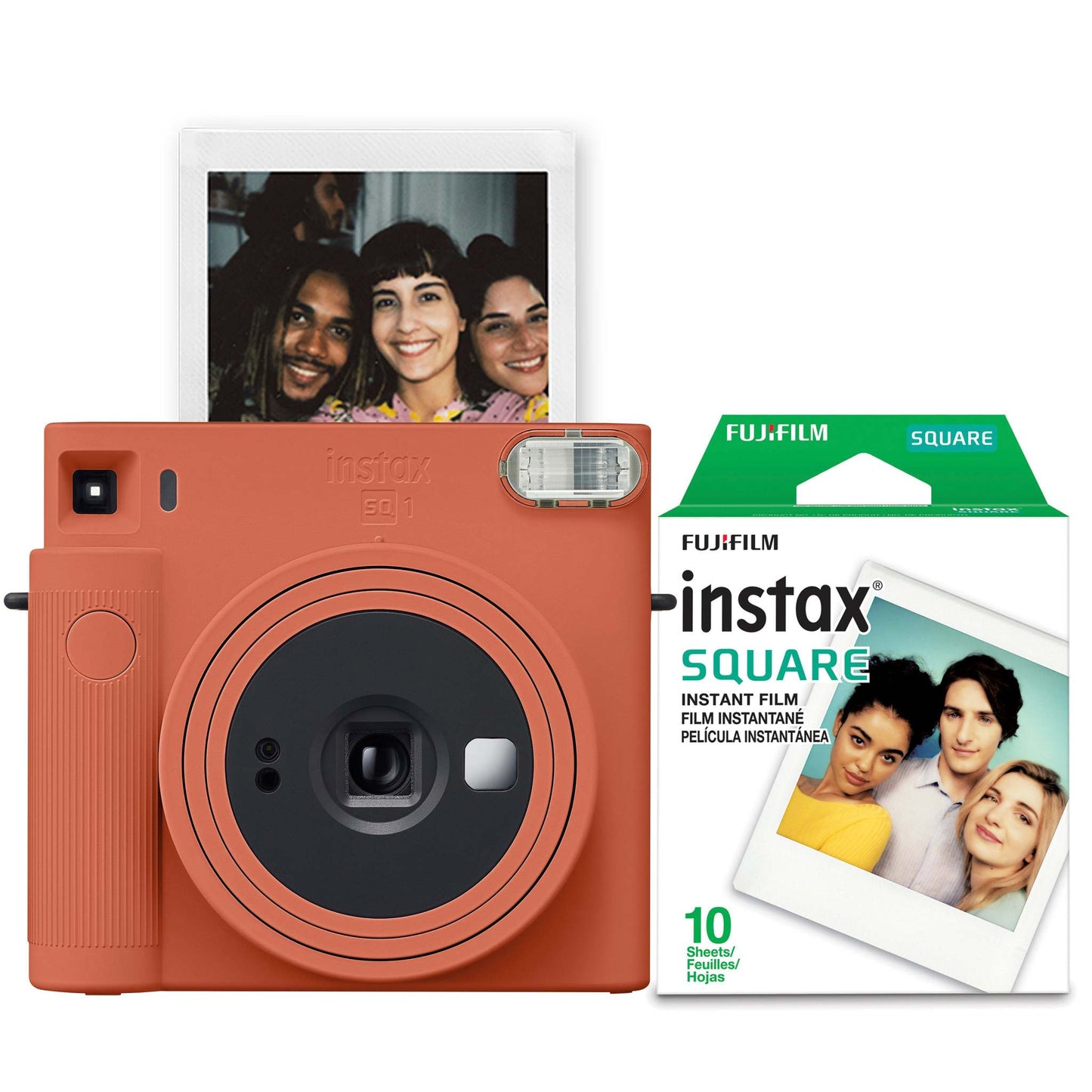 INSTAX SQUARE SQ1 INSTANT CAMERA W/ 10 COUNT FILM TERRACOTTA