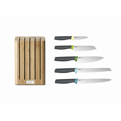 ELEVATE 6PC COMPACT BAMBOO KNIFE BLOCK SET