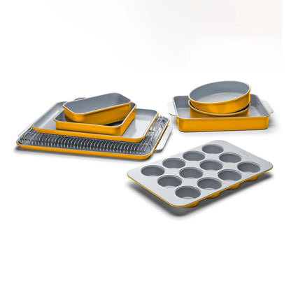11PC NON-TOXIC NONSTICK CERAMIC MEGA BAKEWARE SET