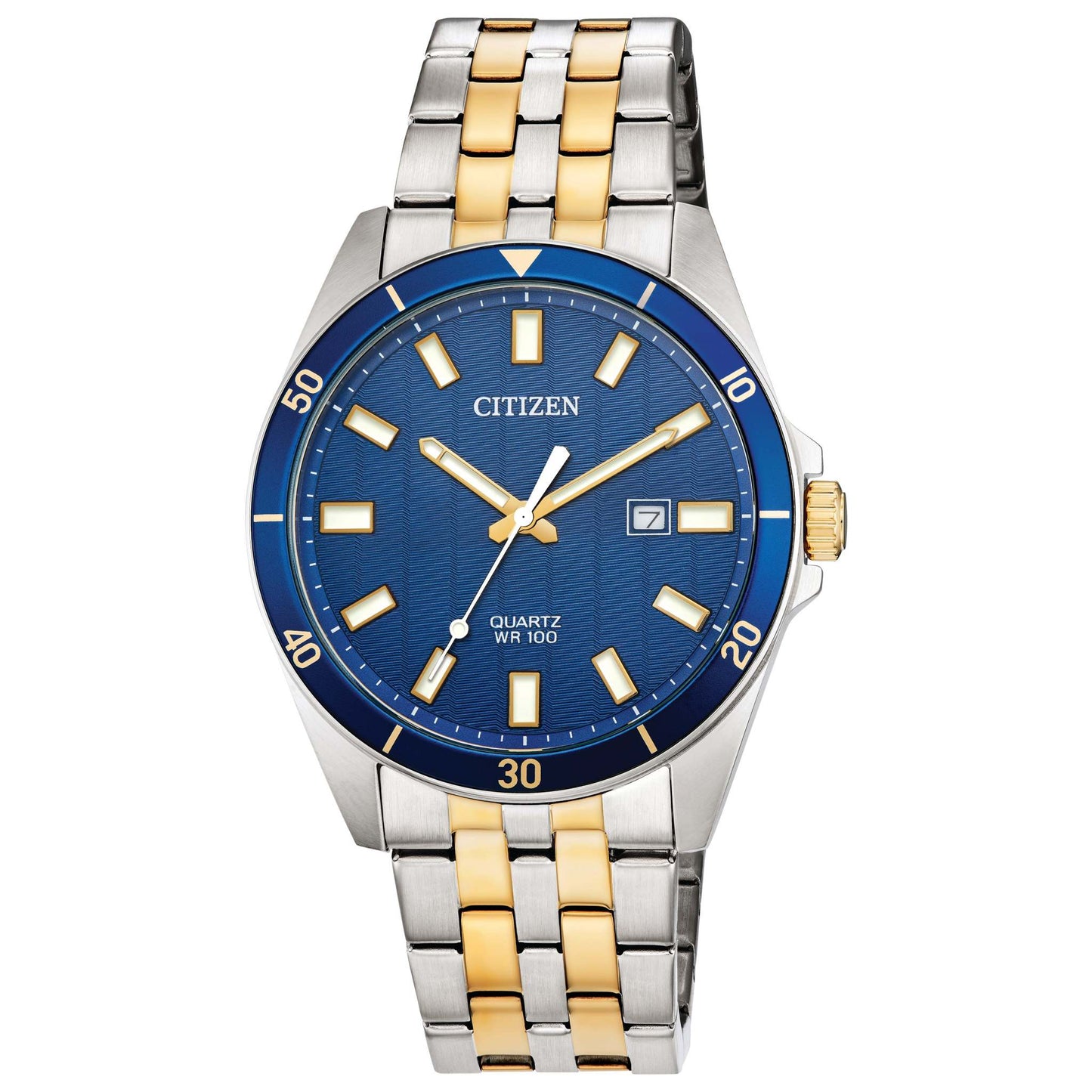 MENS QUARTZ TWO-TONE STAINLESS STEEL WATCH