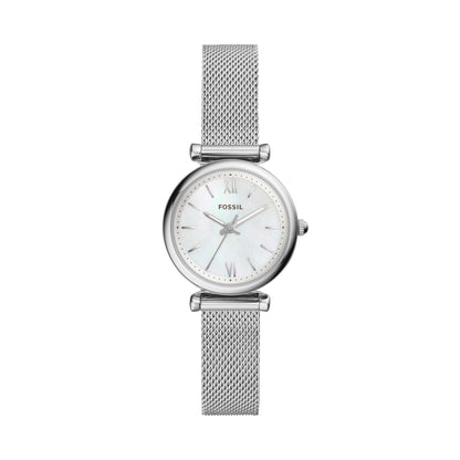 LADIES CARLIE MINI STAINLESS STEEL MESH WATCH MOP DIAL- ENGLISH