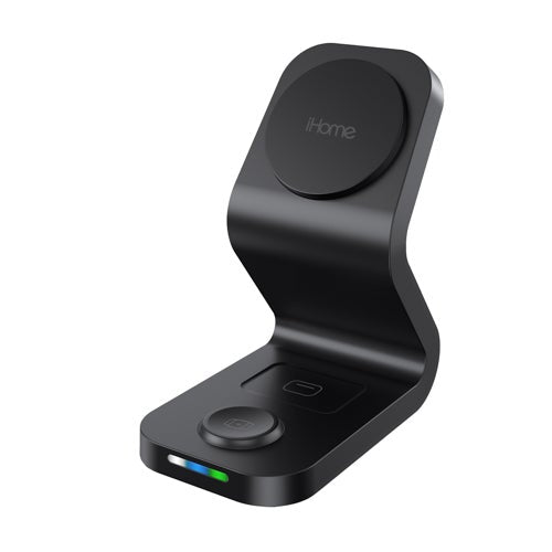 Magnetic Wireless 3-in-1 Charging Stand Black