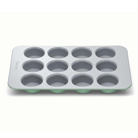 12 CUP NONSTICK CERAMIC MUFFIN PAN SAGE