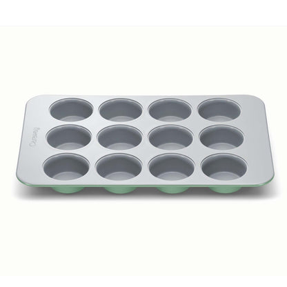 12 CUP NONSTICK CERAMIC MUFFIN PAN SAGE