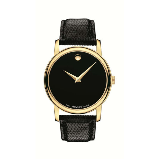 MENS MUSEUM CLASSIC TEXTURED LEATHER STRAP WATCH