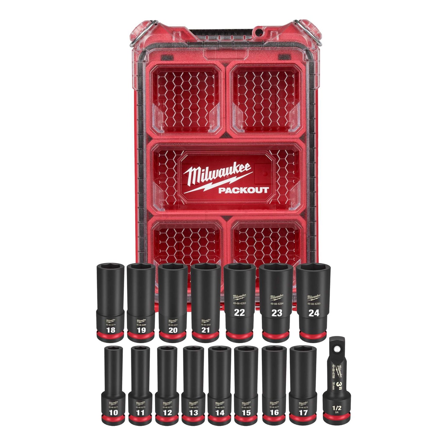 SHOCKWAVE IMPACT DUTY SOCKET 1/2" DRIVE 16PC MM PACKOUT SET
