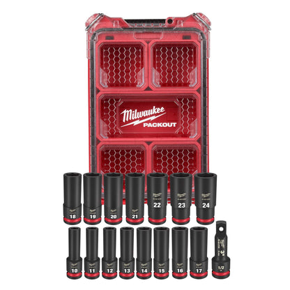 SHOCKWAVE IMPACT DUTY SOCKET 1/2" DRIVE 16PC MM PACKOUT SET