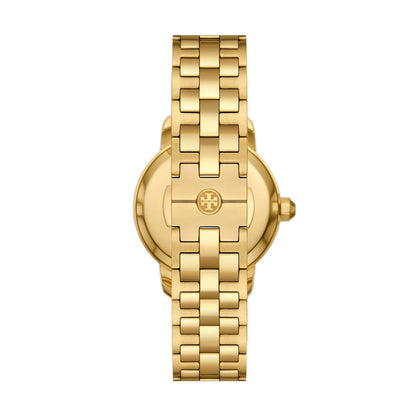LADIES' TORY STAINLESS STEEL WATCH, CREAM DIAL