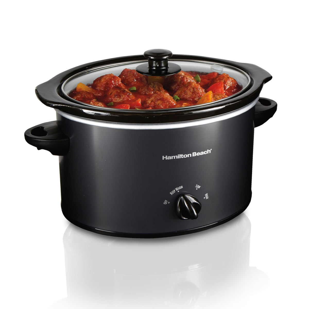 3qt Oval Slow Cooker Black