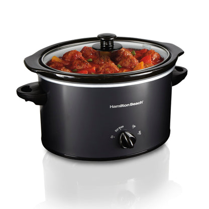 3qt Oval Slow Cooker Black
