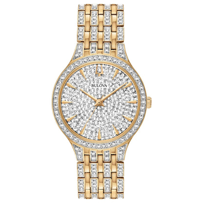 LADIES PHANTOM 2-TONE SWAROVSKI CRYSTAL PAVED WATCH