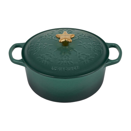 NOEL COLLECTION 4.5QT SIGNATURE CAST IRON ROUND DUTCH OVEN ARTICHAUT