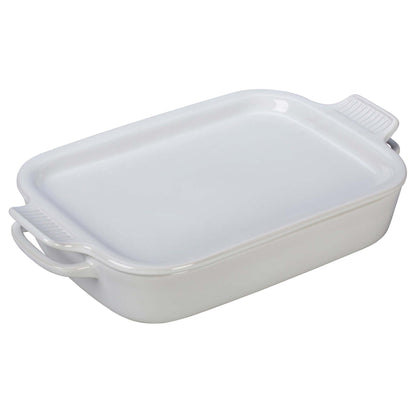 2.75QT STONEWARE RECTANGULAR DISH W/ PLATTER LID