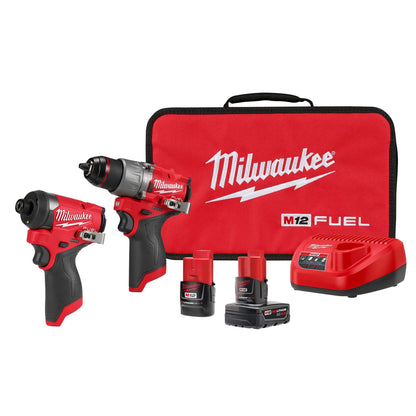 M12 FUEL 2 TOOL COMBO KIT - HAMMER DRILL & HEX IMPACT DRIVER