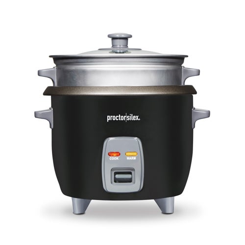 6 Cup Rice Cooker & Steamer Black