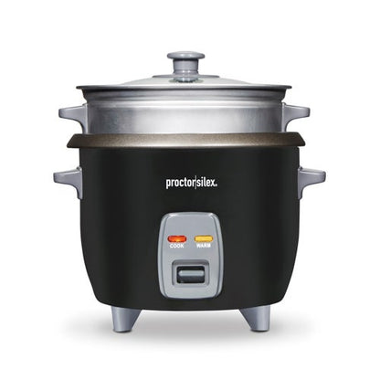6 Cup Rice Cooker & Steamer Black