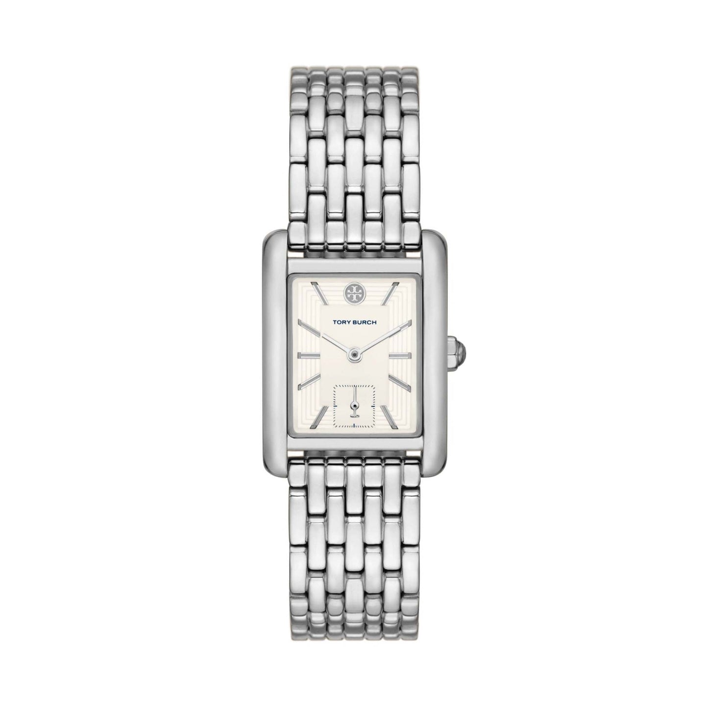 LADIES' ELEANOR SILVER-TONE STAINLESS STEEL WATCH, CREAM DIAL