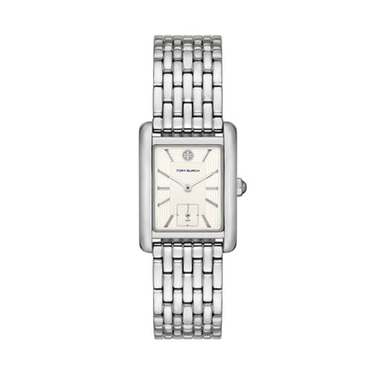 LADIES' ELEANOR SILVER-TONE STAINLESS STEEL WATCH, CREAM DIAL