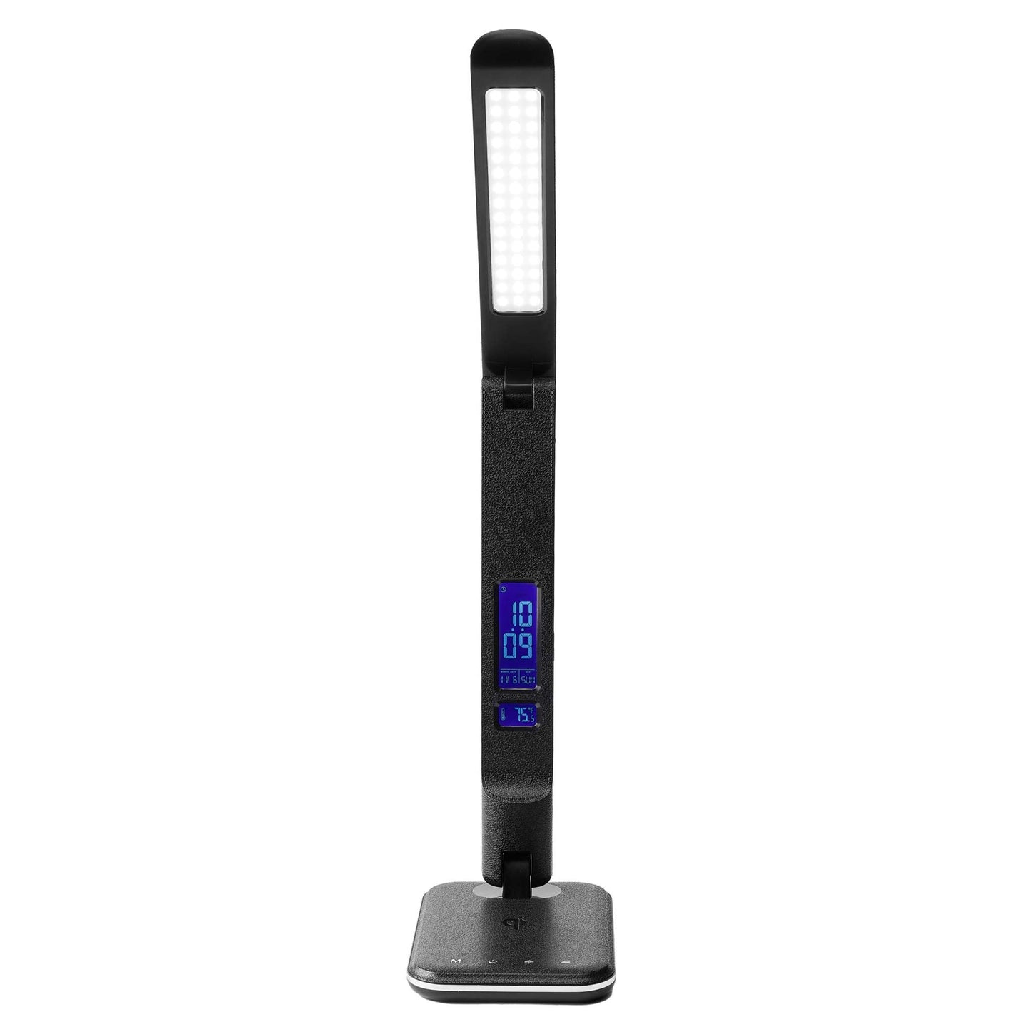 POWERLIGHT PRO+ FOLDABLE LED LAMP/ALARM CLOCK W/ USB & WIRELESS CHARGING