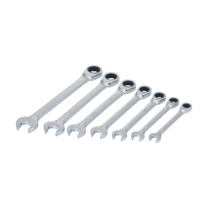 7PC SAE RATCHETING COMBINATION WRENCH SET