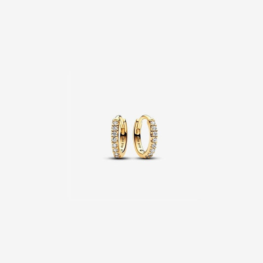SPARKLING HUGGIE HOOP EARRINGS