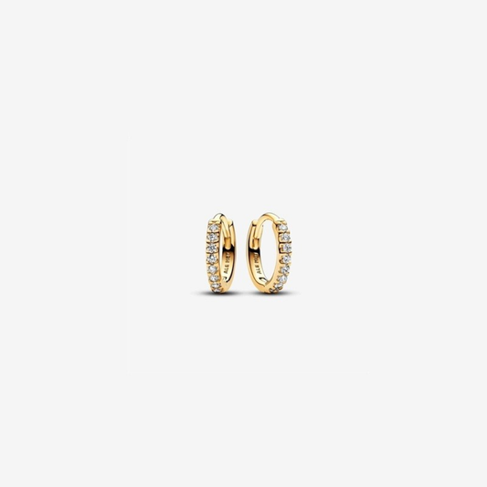 SPARKLING HUGGIE HOOP EARRINGS