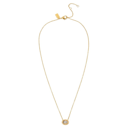 SIGNATURE LOGO CRYSTAL PENDANT NECKLACE