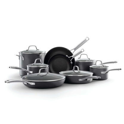 CLASSIC 14PC HARD-ANODIZED NONSTICK COOKWARE SET