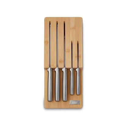 ELEVATE 5PC IN-DRAWER BAMBOO KNIFE BLOCK SET