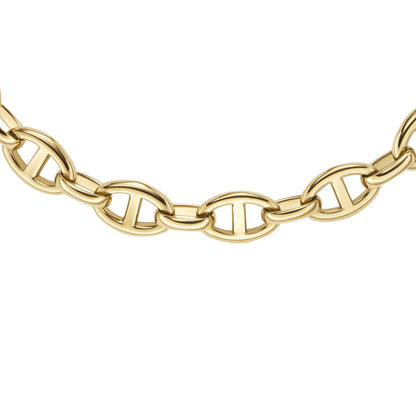 HERITAGE D-LINK STAINLESS STEEL ANCHOR CHAIN NECKLACE