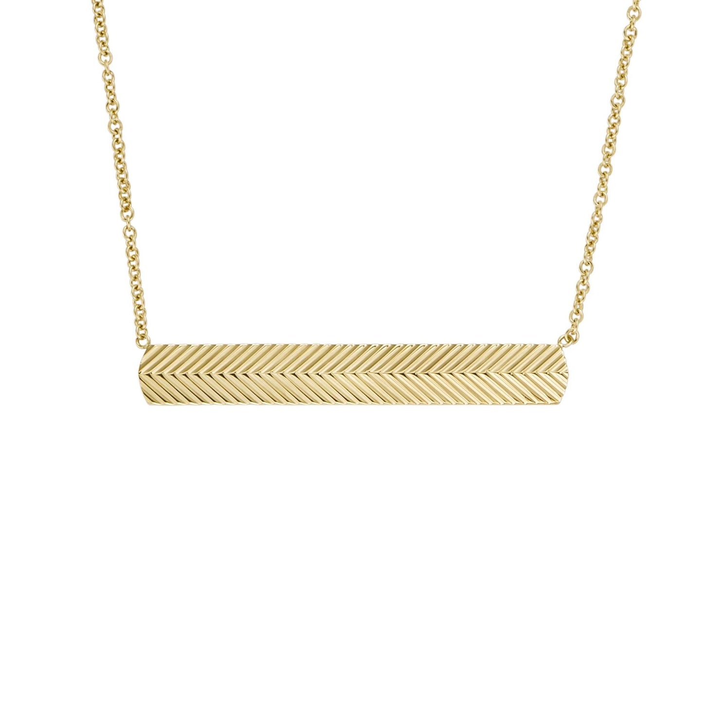 HARLOW LINEAR TEXTURE STAINLESS STEEL CHAIN NECKLACE