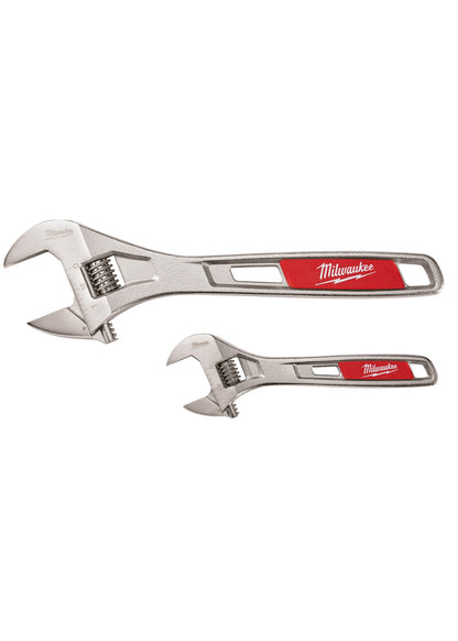 2pc Adjustable Wrench Set