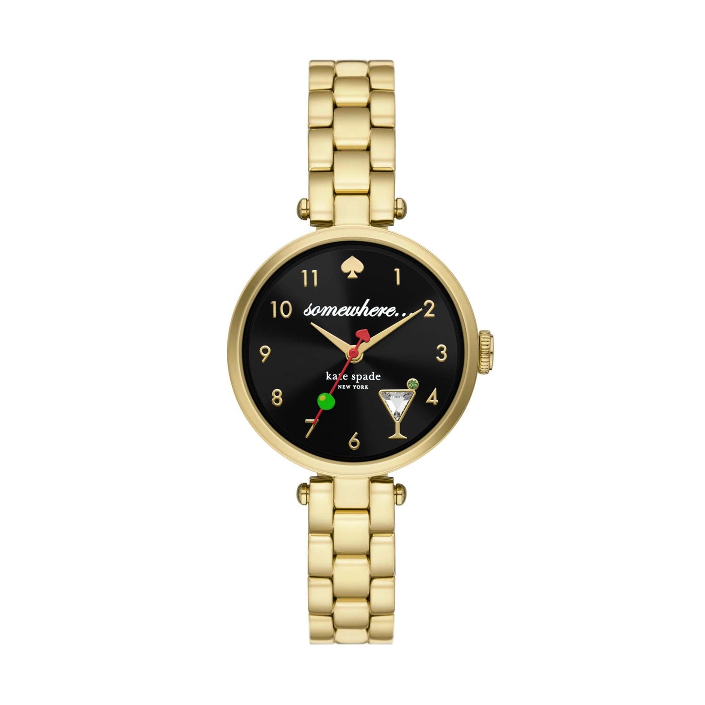 LADIES' HOLLAND STAINLESS STEEL WATCH, SOMEWHERE DIAL